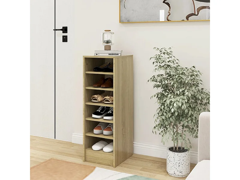Armoire à chaussures Chêne Sonoma 31,5x35x90 cm Aggloméré