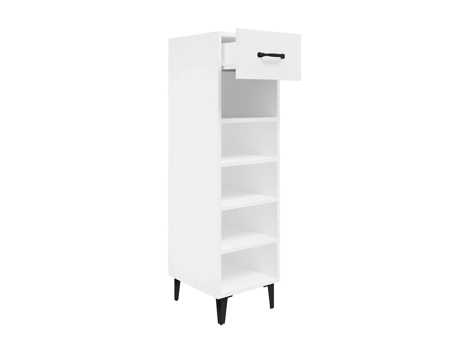 Armoire à chaussures blanc 30x35x105 cm bois d'ingénierie