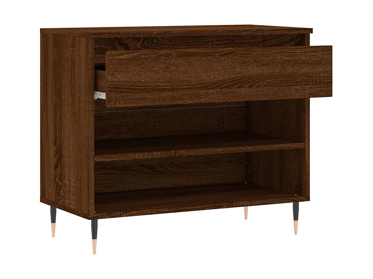 Scarpiera Rovere marrone 70x36x60 cm MDF