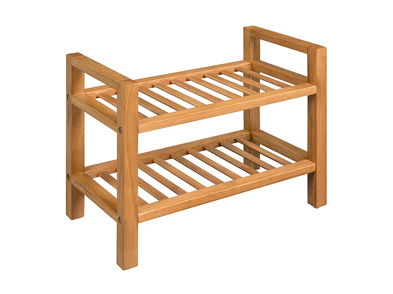 étagère à chaussures avec 2 étagères 50x27x40 cm Chêne massif