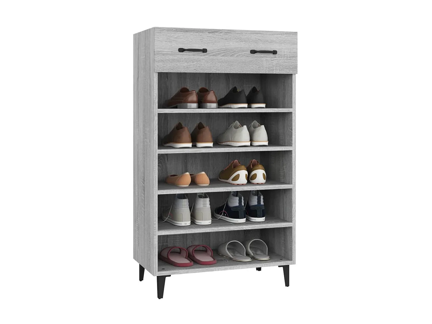 Armoire à chaussures Sonoma gris 60x35x105 cm Bois d'ingénierie