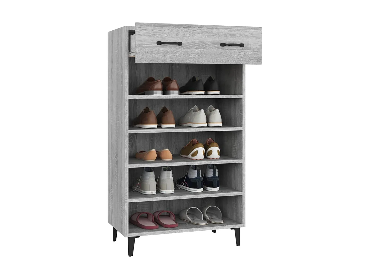 Armoire à chaussures Sonoma gris 60x35x105 cm Bois d'ingénierie