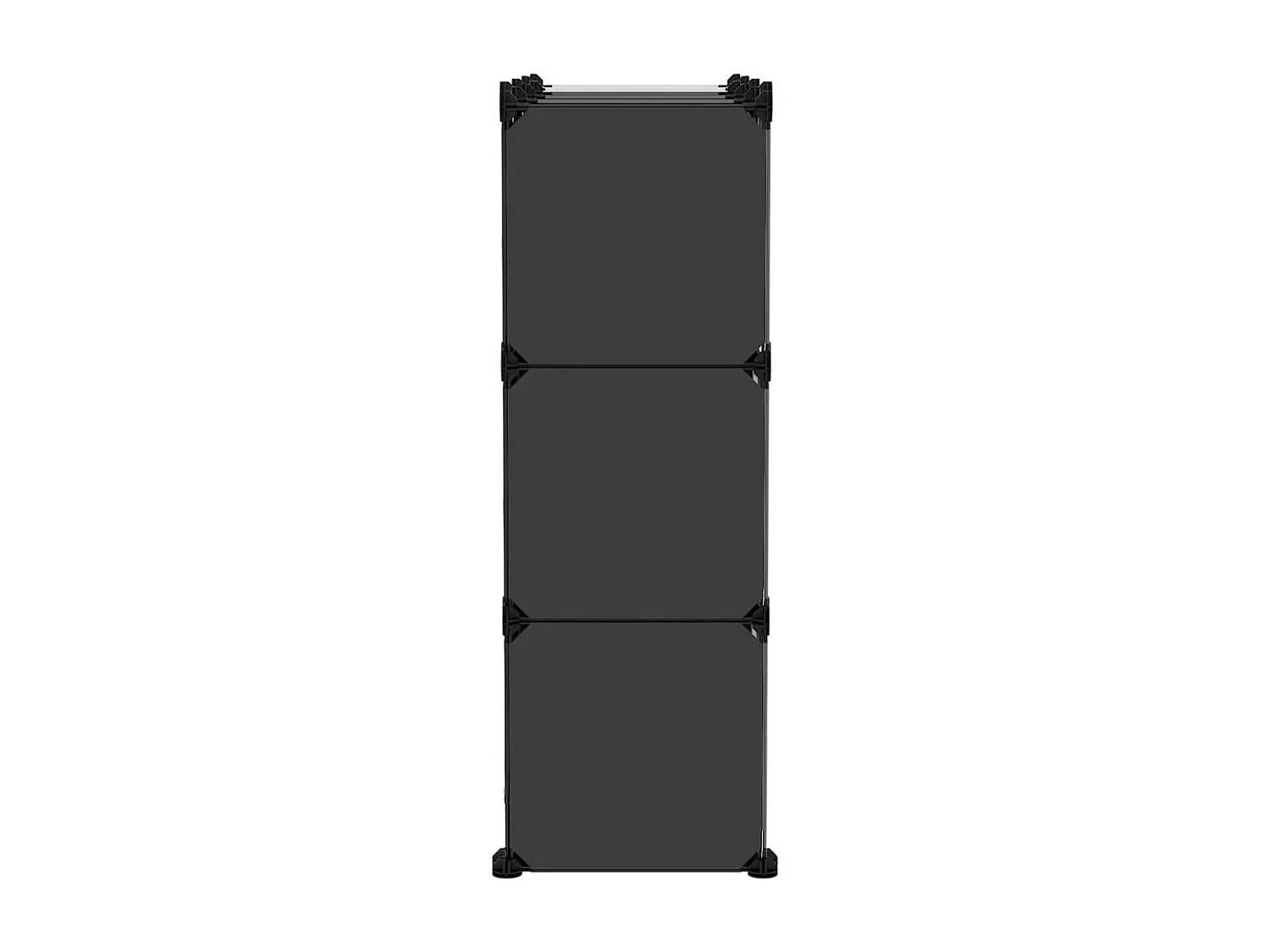 Cubes de rangement 9 pcs avec portes Noir PP