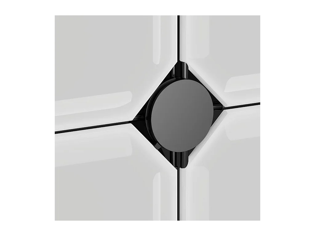 Cubes de rangement 9 pcs avec portes Noir PP