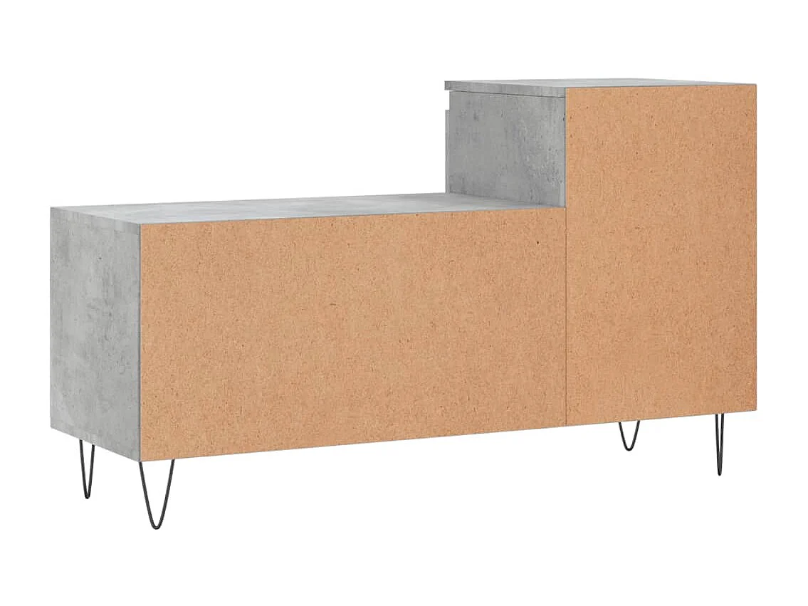 Scarpiera Grigio cemento 102x36x60 cm MDF