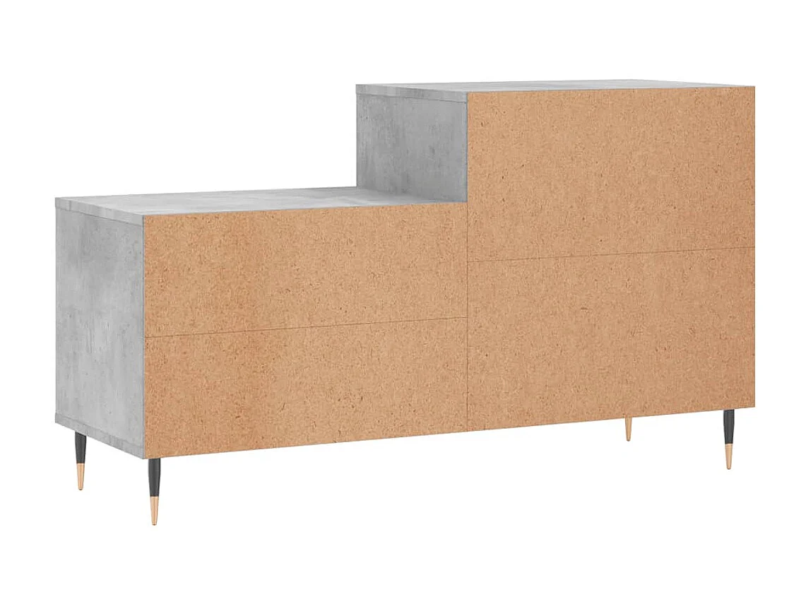 Armoire à chaussures Gris béton 102x36x60 cm Bois d'ingénierie