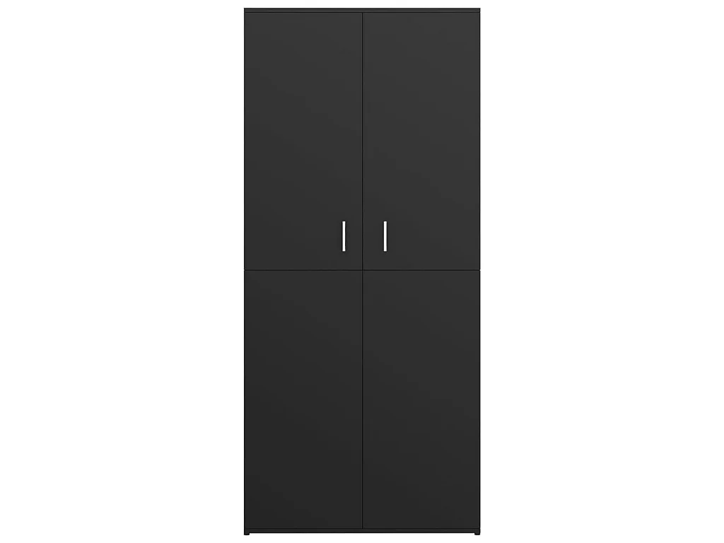 Zapatero Aglomerado negro 80x39x178 cm