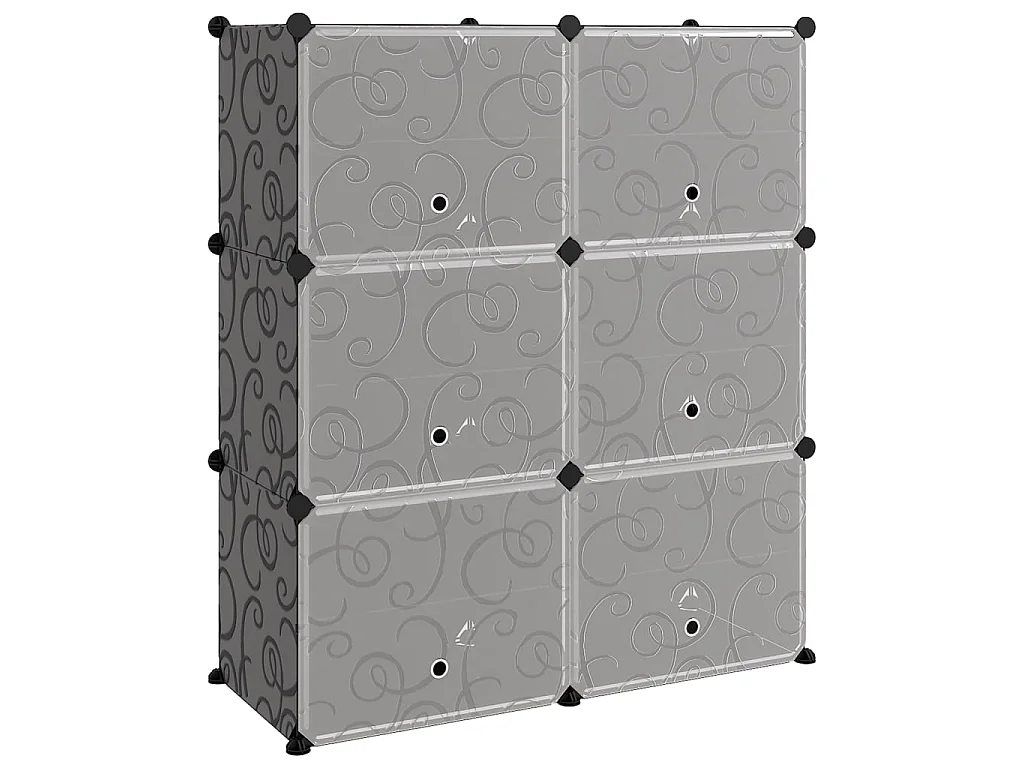 sapateira preta 84,5x31x93,5 cm PP