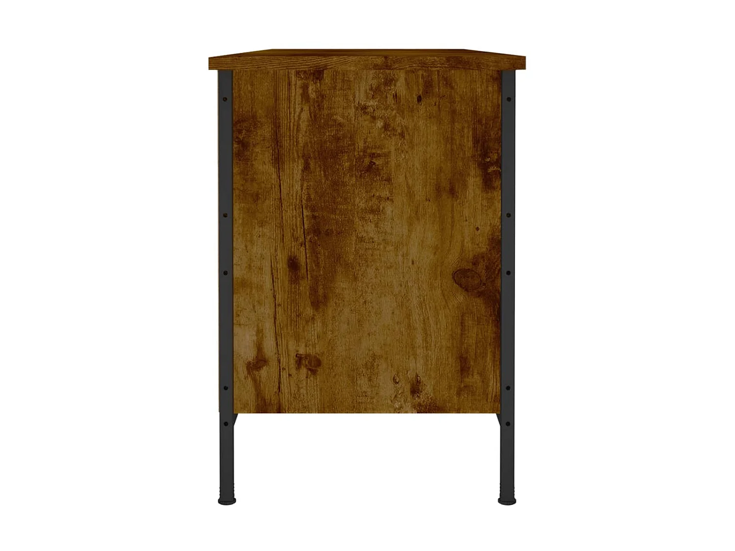 Armoire à chaussures chêne fumé 100x35x50 cm bois d'ingénierie