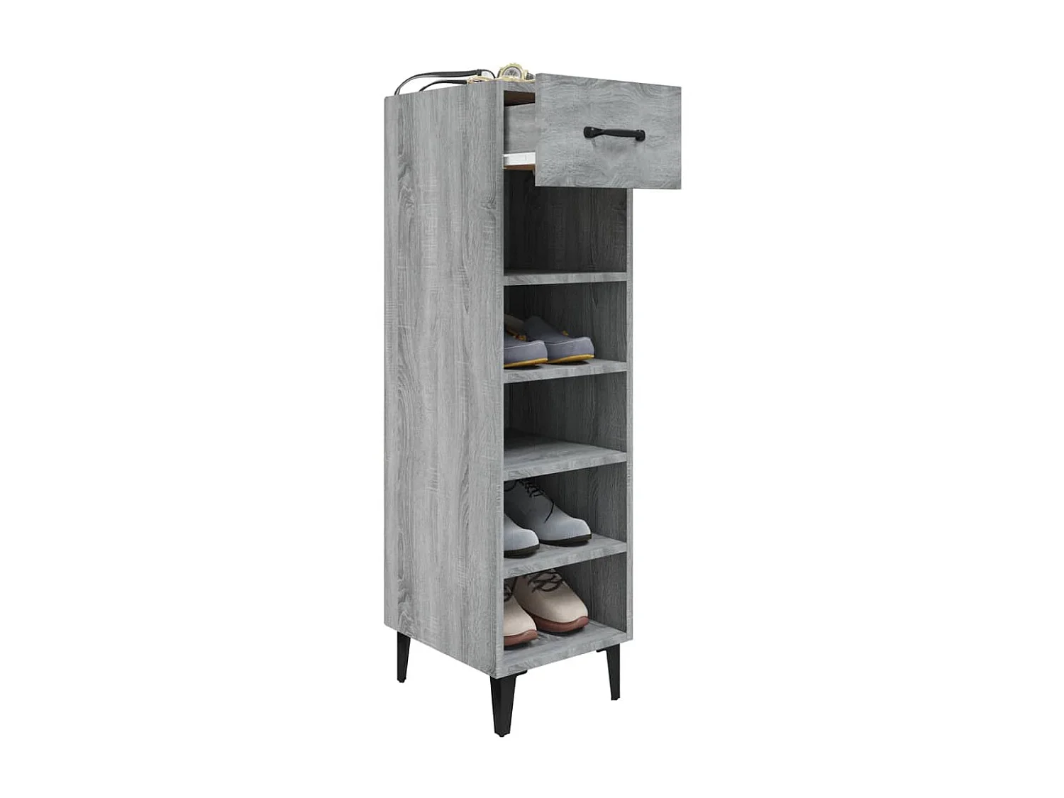 Meuble à chaussures Sonoma gris 30x35x105 cm Bois d'ingénierie
