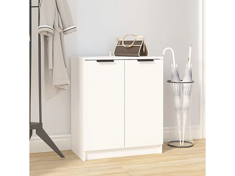 Armoire à chaussures Blanc 59x35x70 cm Bois d'ingénierie