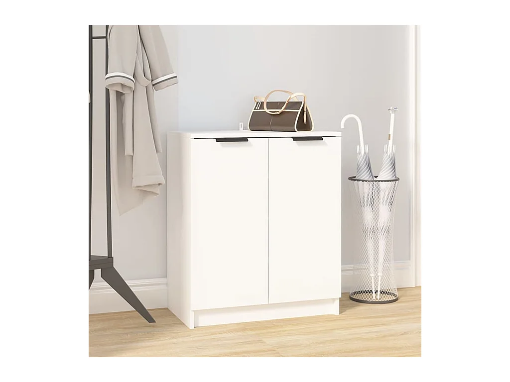 Armoire à chaussures Blanc 59x35x70 cm Bois d'ingénierie