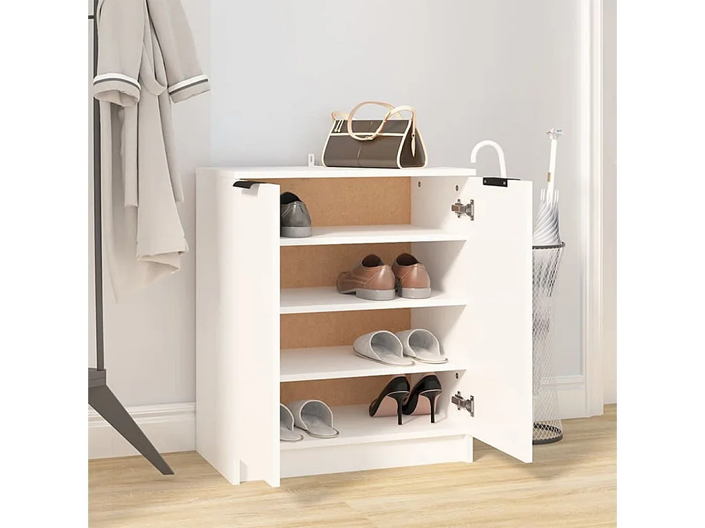 Scarpiera Bianca 59x35x70 cm MDF