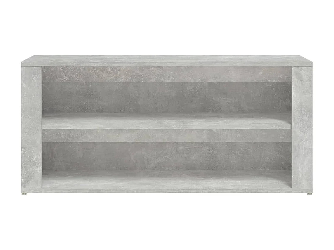 étagère à chaussures Gris béton 100x35x45 cm Bois d'ingénierie