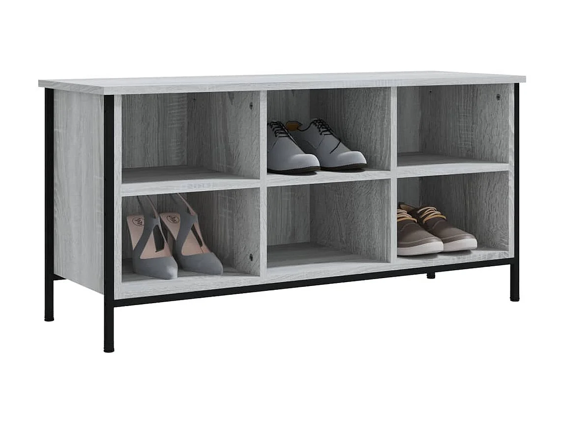 Armoire à chaussures sonoma gris 100x35x50 cm bois d'ingénierie