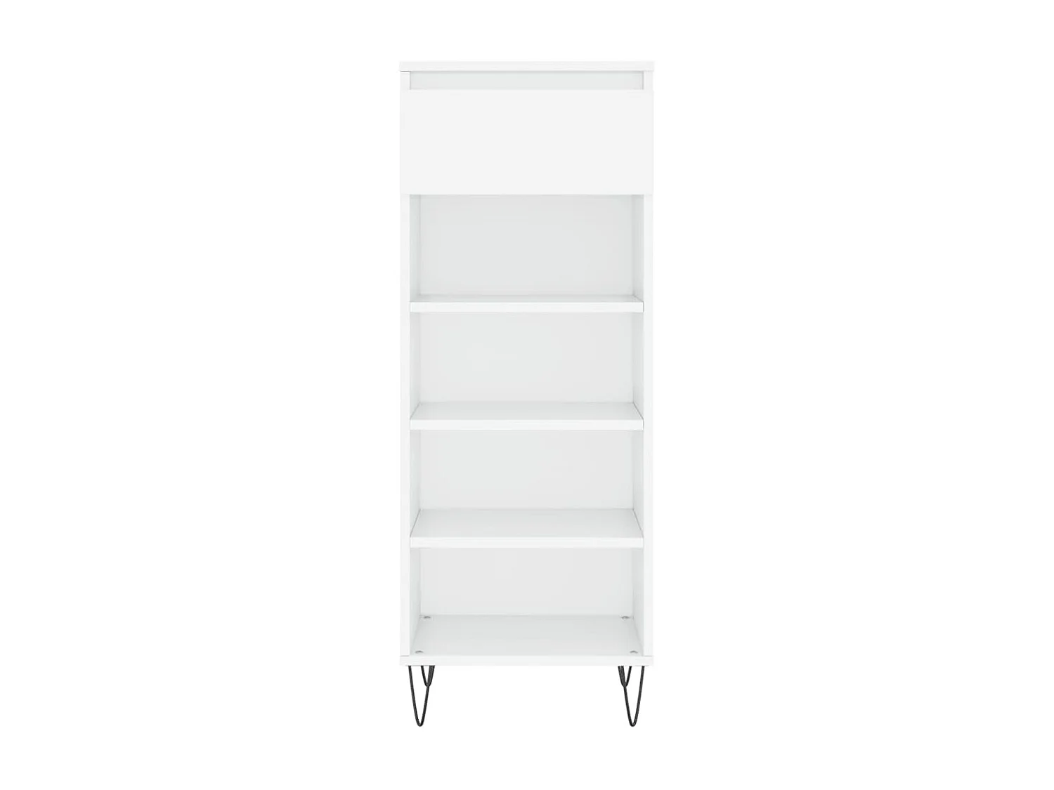 Armoire à chaussures Blanc brillant 40x36x105cm Bois ingénierie