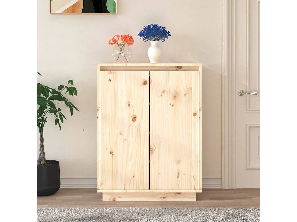 Armoire à chaussures 60x35x80 cm Bois de pin massif