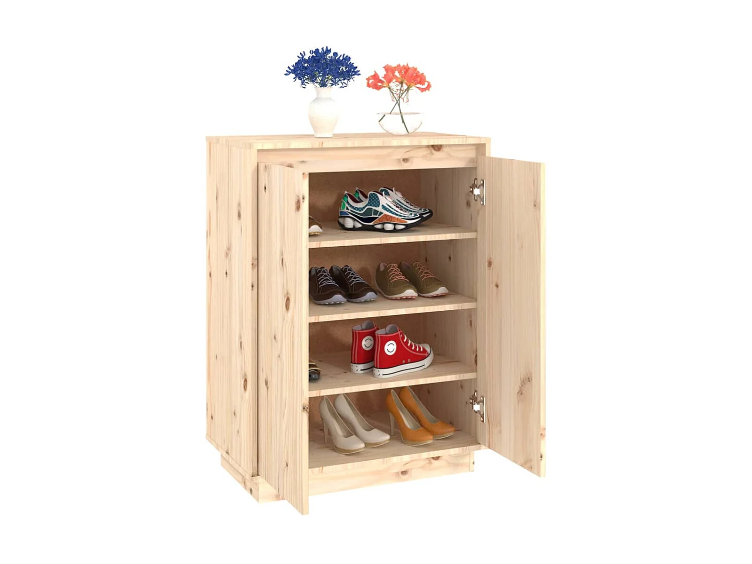 Armoire à chaussures 60x35x80 cm Bois de pin massif