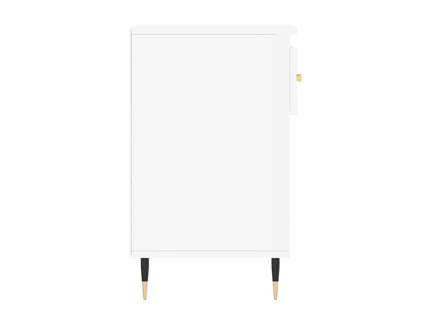 Sapateira branco brilhante 102x36x60 cm Madeira trabalhada