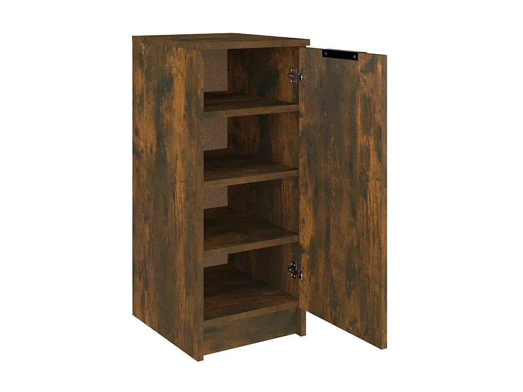 Schoenenkast Gerookt eiken 30x35x70 cm Bewerkt hout