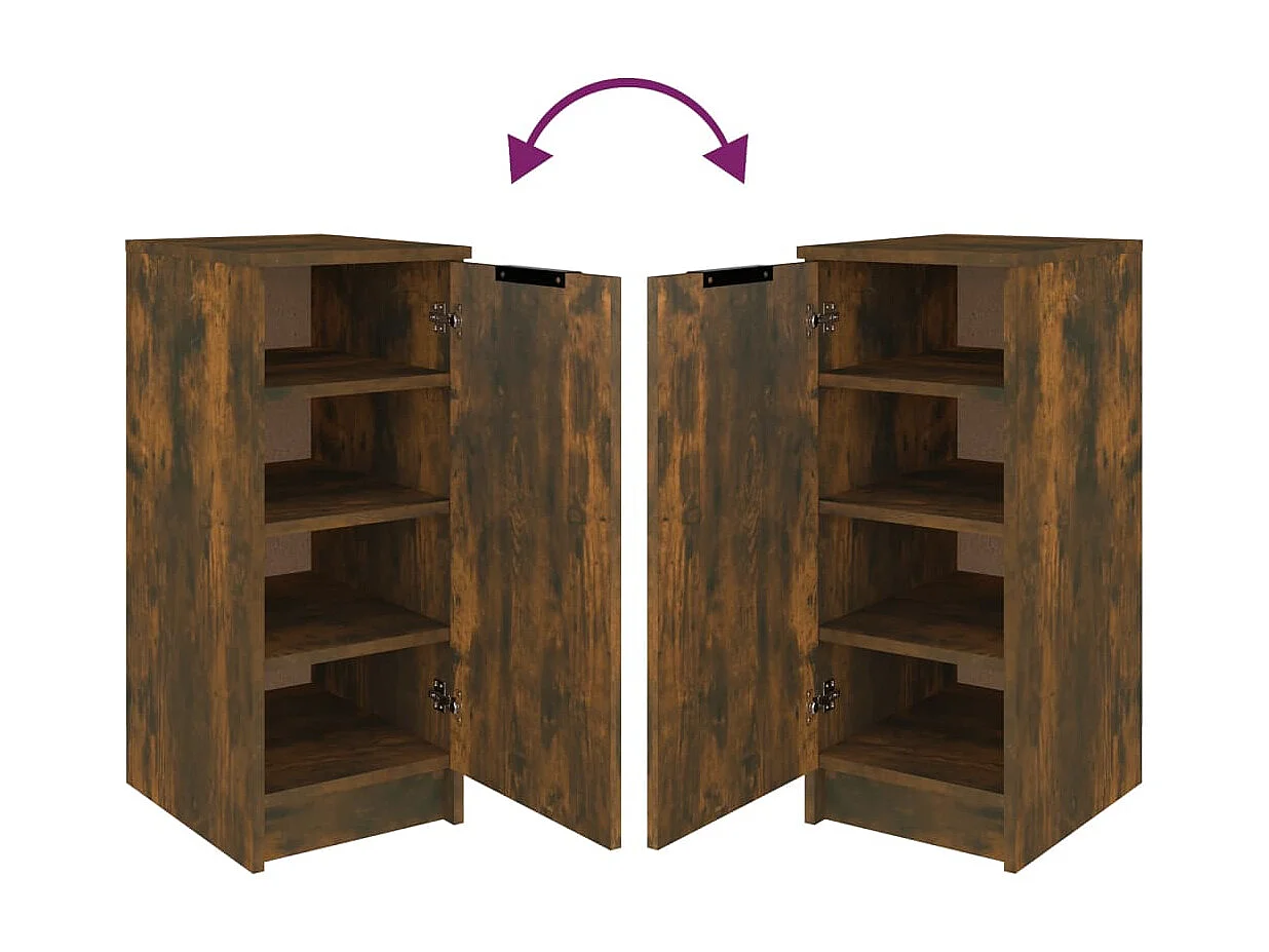 Zapatero Roble ahumado 30x35x70 cm Madera contrachapada