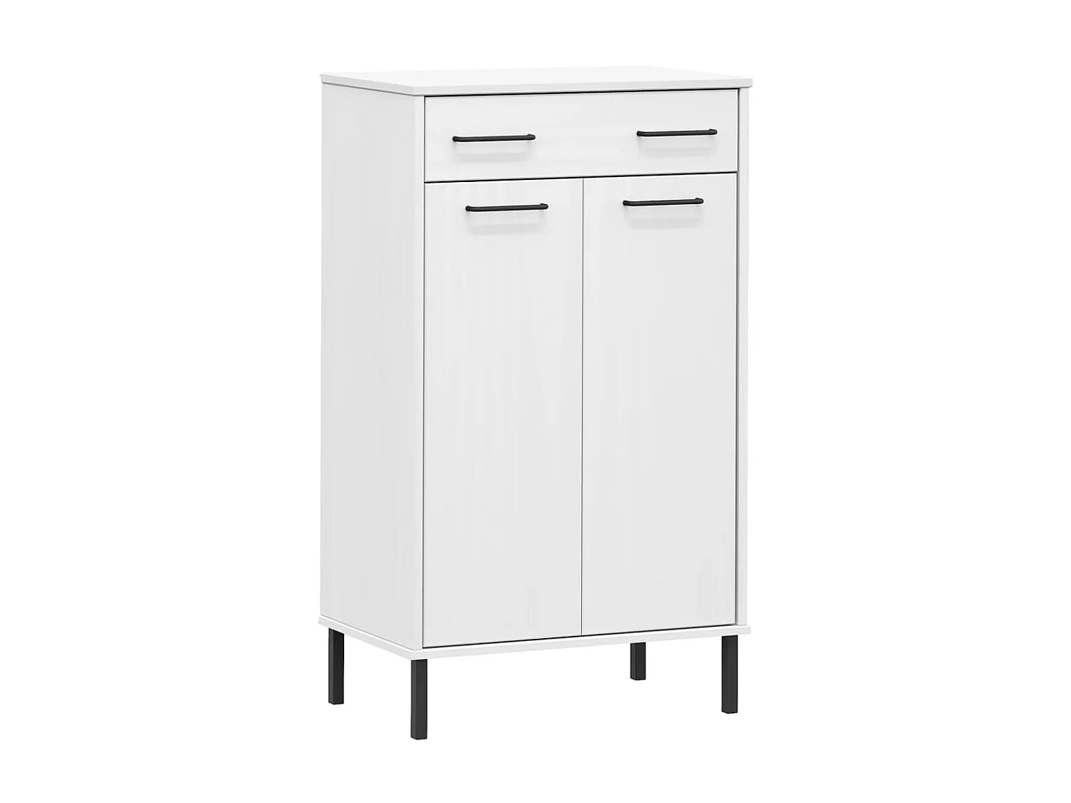 scarpiera e piedini in metallo Legno di Pino Bianco OSLO