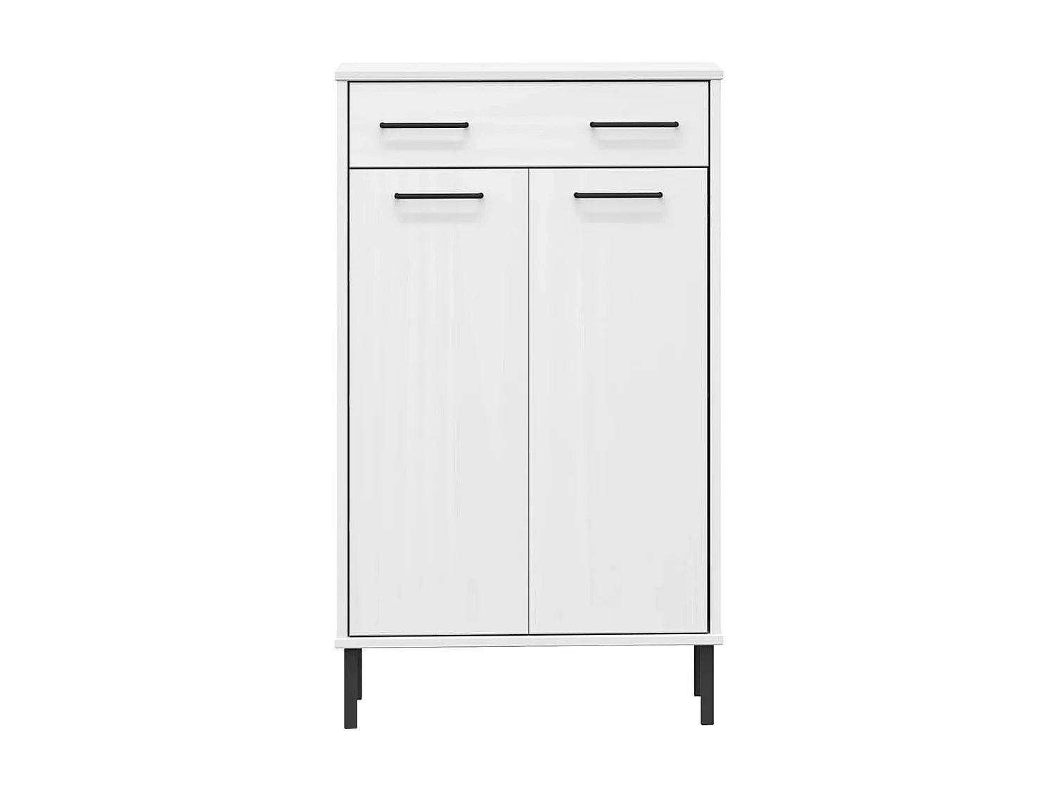 scarpiera e piedini in metallo Legno di Pino Bianco OSLO