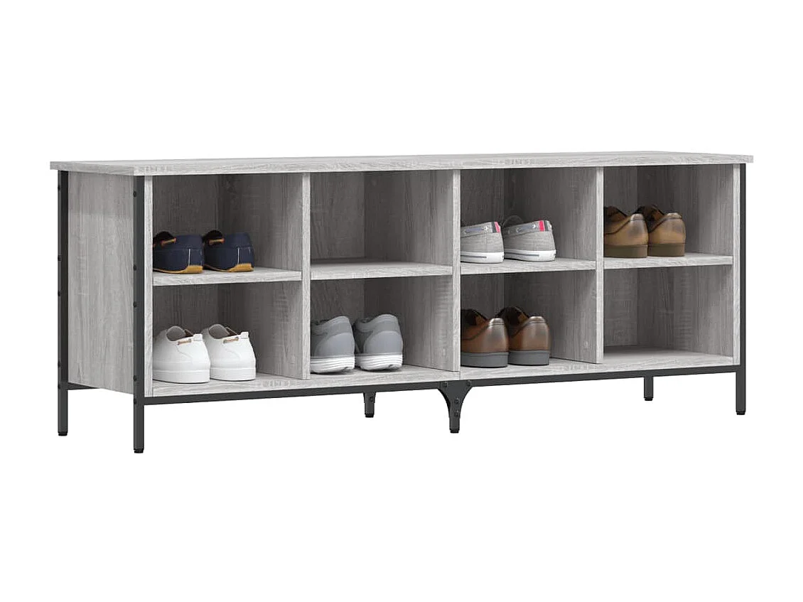 Armoire à chaussures sonoma gris 131x35x50 cm bois d'ingénierie