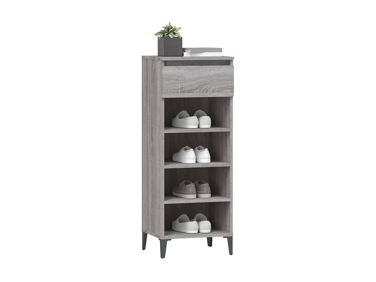 zapatero Sonoma gris 40x36x105 cm Madera contrachapada