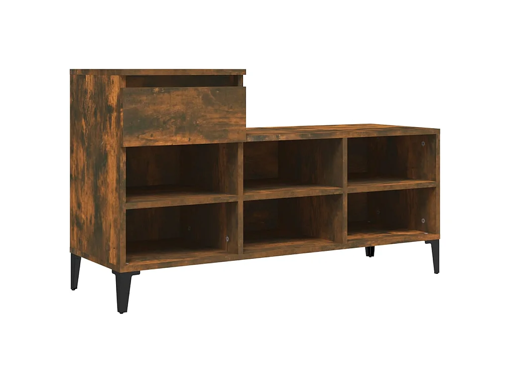 Zapatero Roble ahumado 102x36x60 cm Madera contrachapada