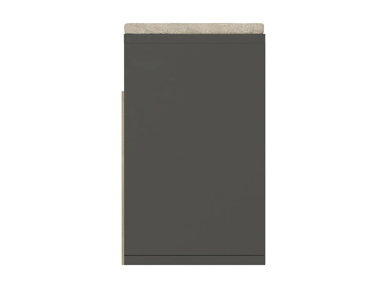 Banc à chaussures avec coussin Gris 104x30x49 cm Aggloméré