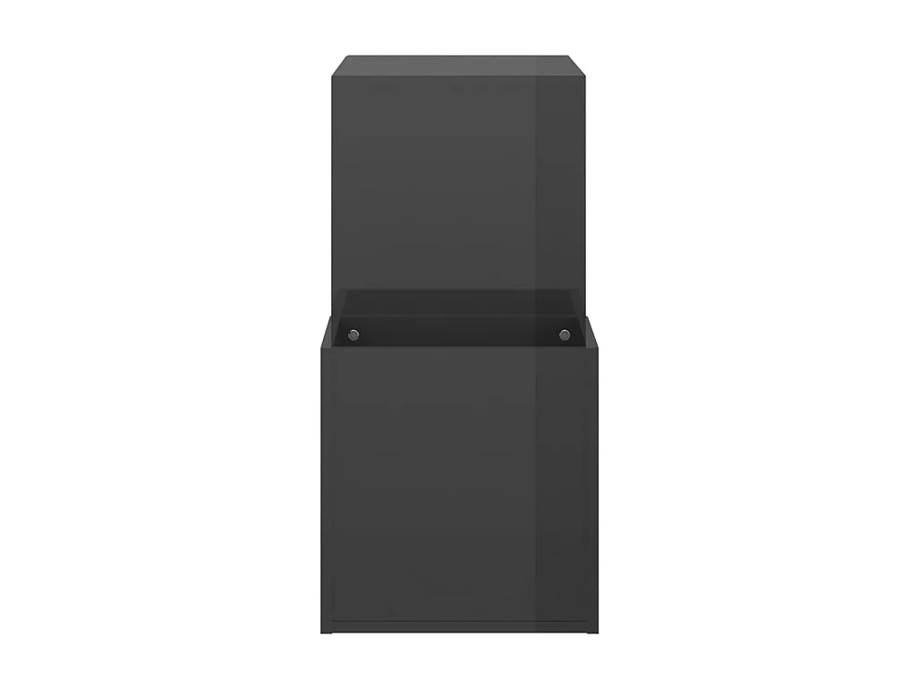Schuhschrank Glanzgrau 105x35,5x70 cm Spanplatte