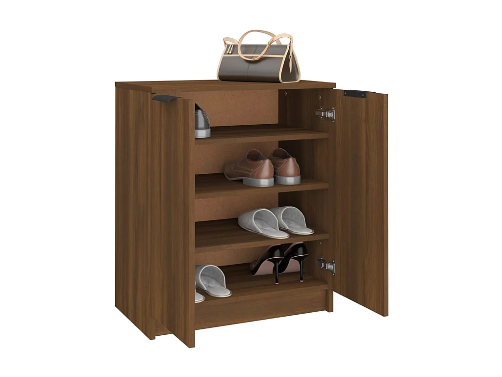 Scarpiera Rovere marrone 59x35x70 cm MDF