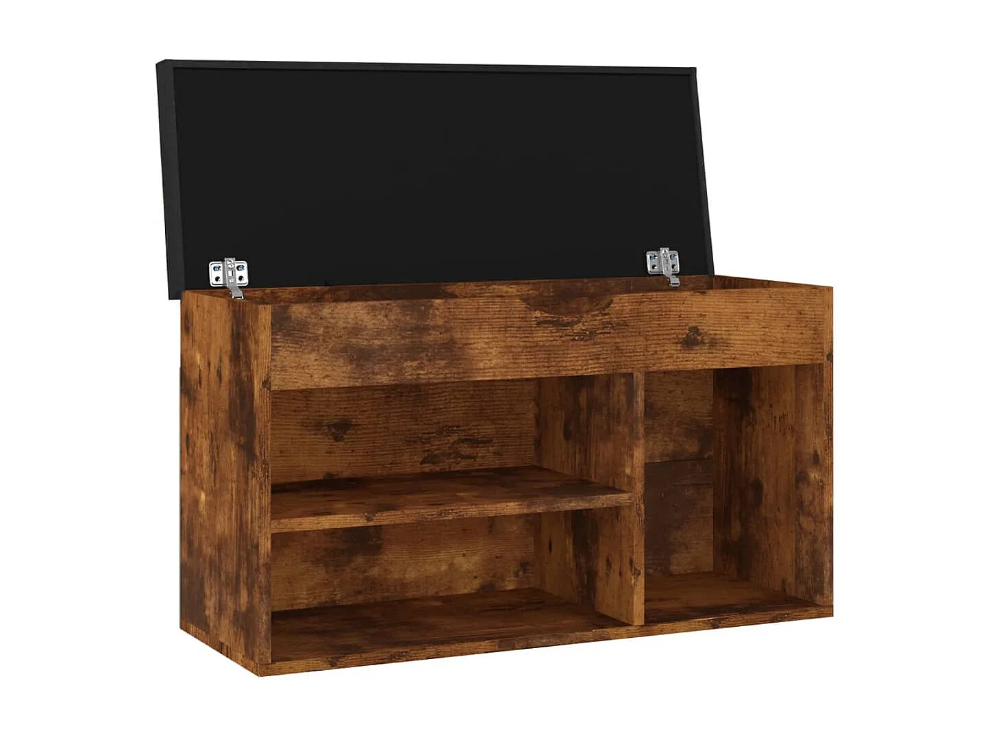 Banc à chaussures avec coussin Chêne fumé 80x30x47 cm Aggloméré