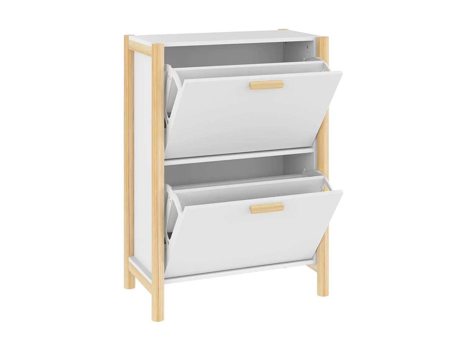 Sapateira Branco 57,5x33x80 cm Madeira trabalhada