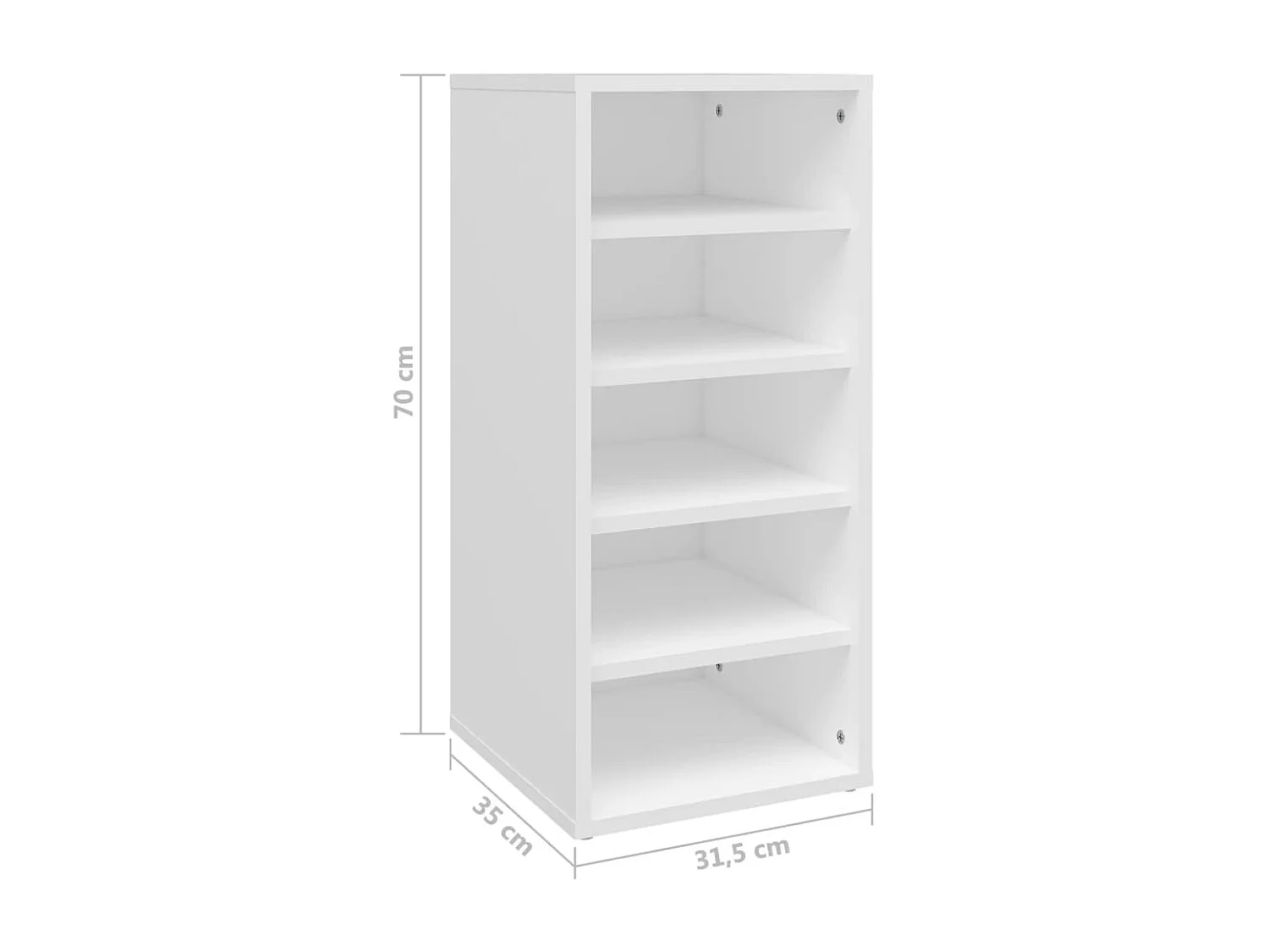 Armoire à chaussures Blanc 31,5x35x70 cm Aggloméré