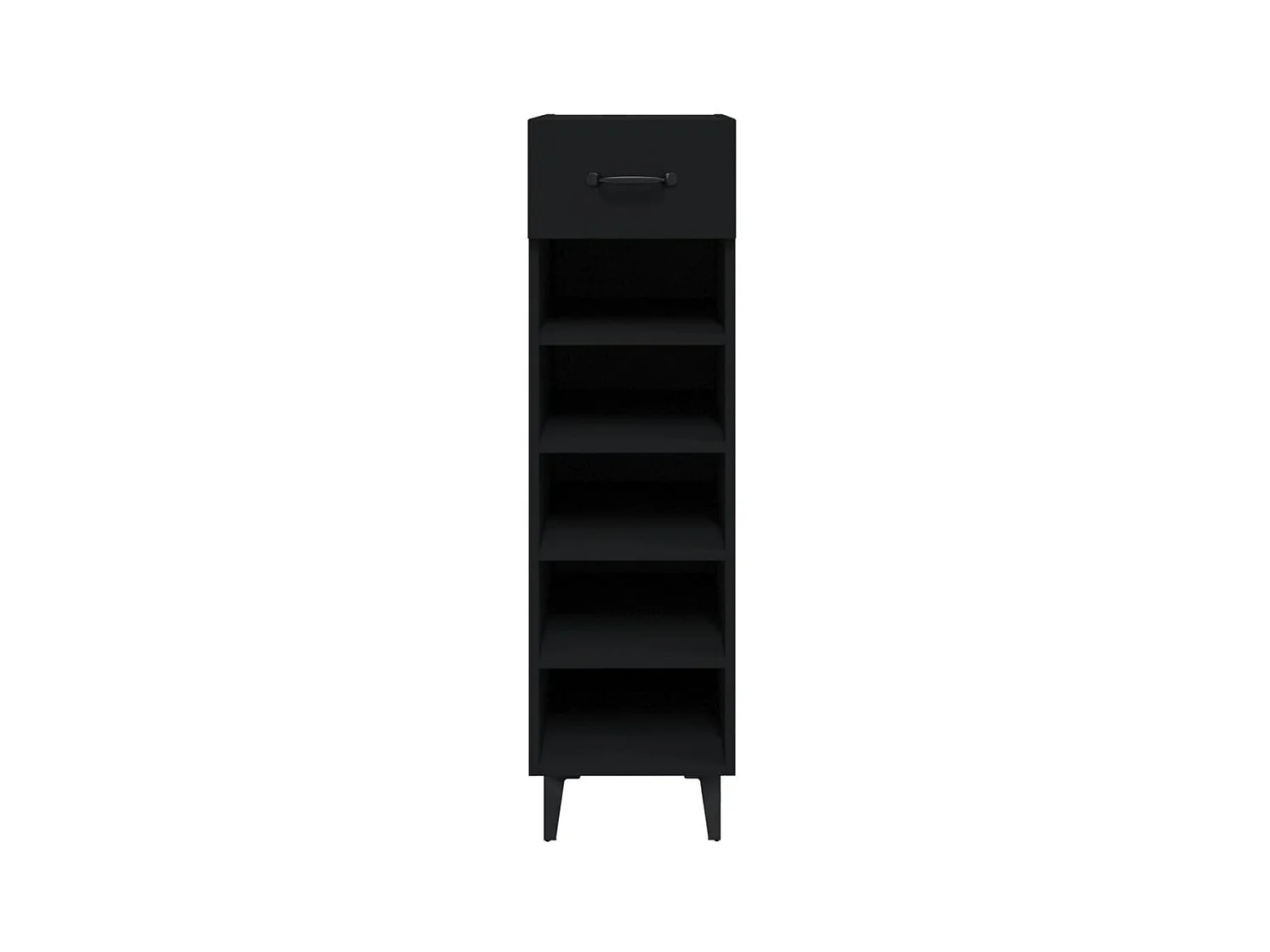 Schuhschrank Schwarz 30x35x105 cm Holzwerkstoff