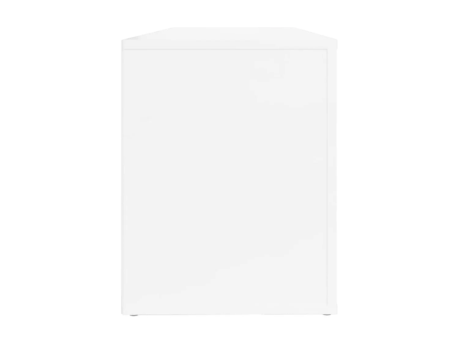 Sapateira branco brilhante 100x35x45 cm Madeira trabalhada