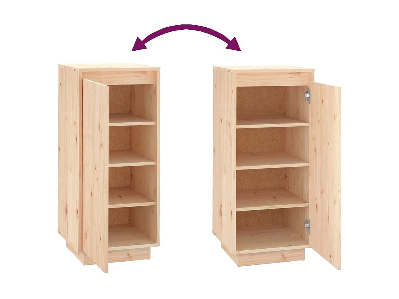 Armoire à chaussures 35x35x80 cm Bois de pin massif