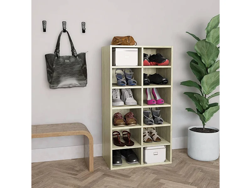 étagère à chaussures Chêne sonoma 54x34x100,5 cm