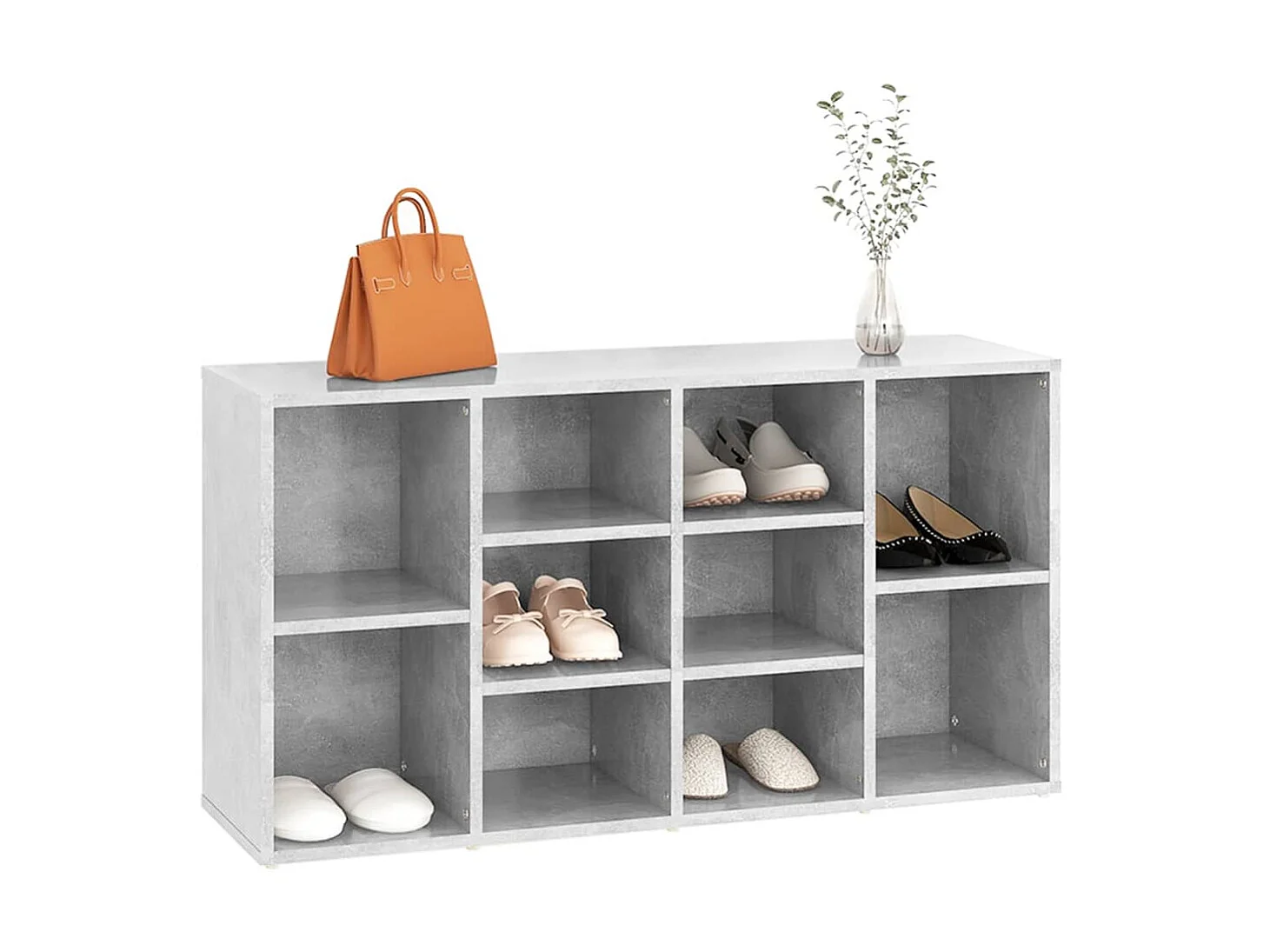 Banco para sapatos Concreto cinza 103x30x54,5 cm Aglomerado