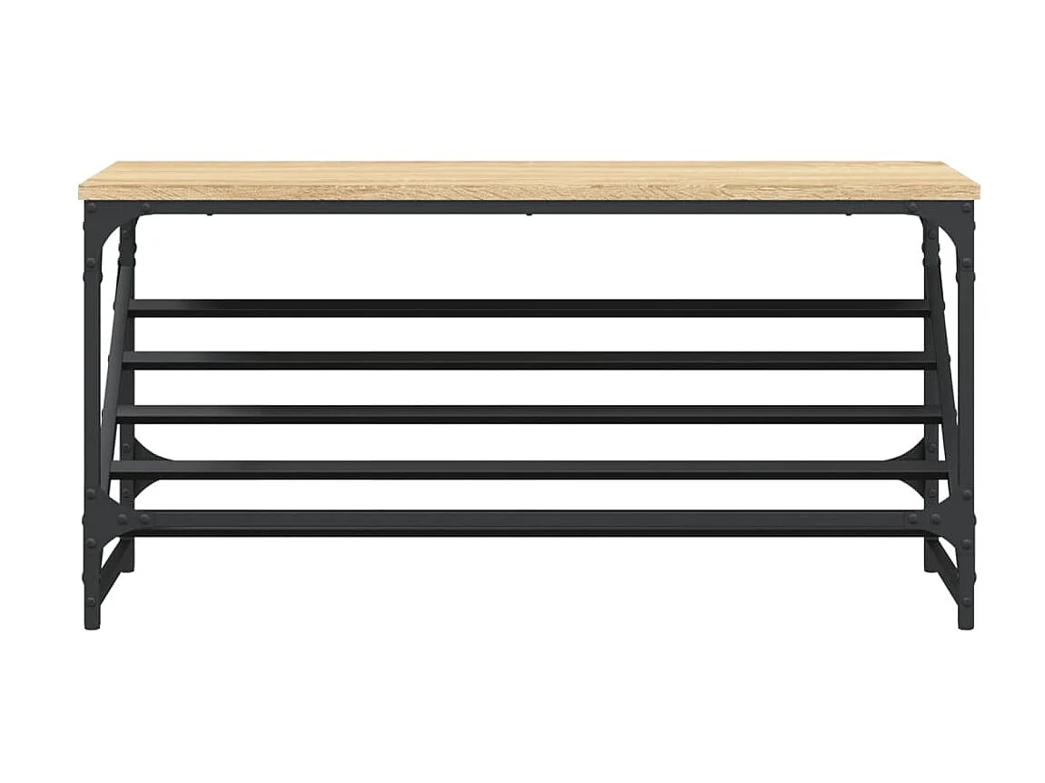 étagère à chaussures chêne sonoma 90x30x45 cm bois d'ingénierie