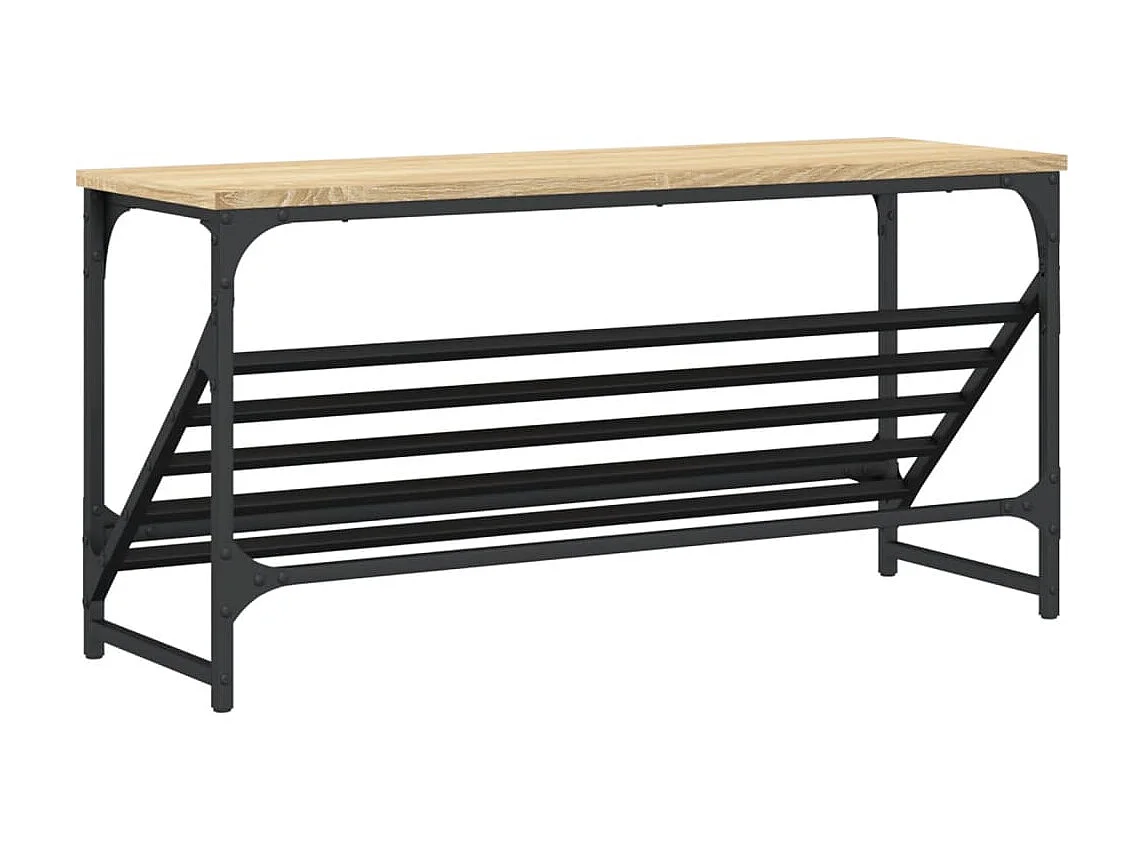 étagère à chaussures chêne sonoma 90x30x45 cm bois d'ingénierie