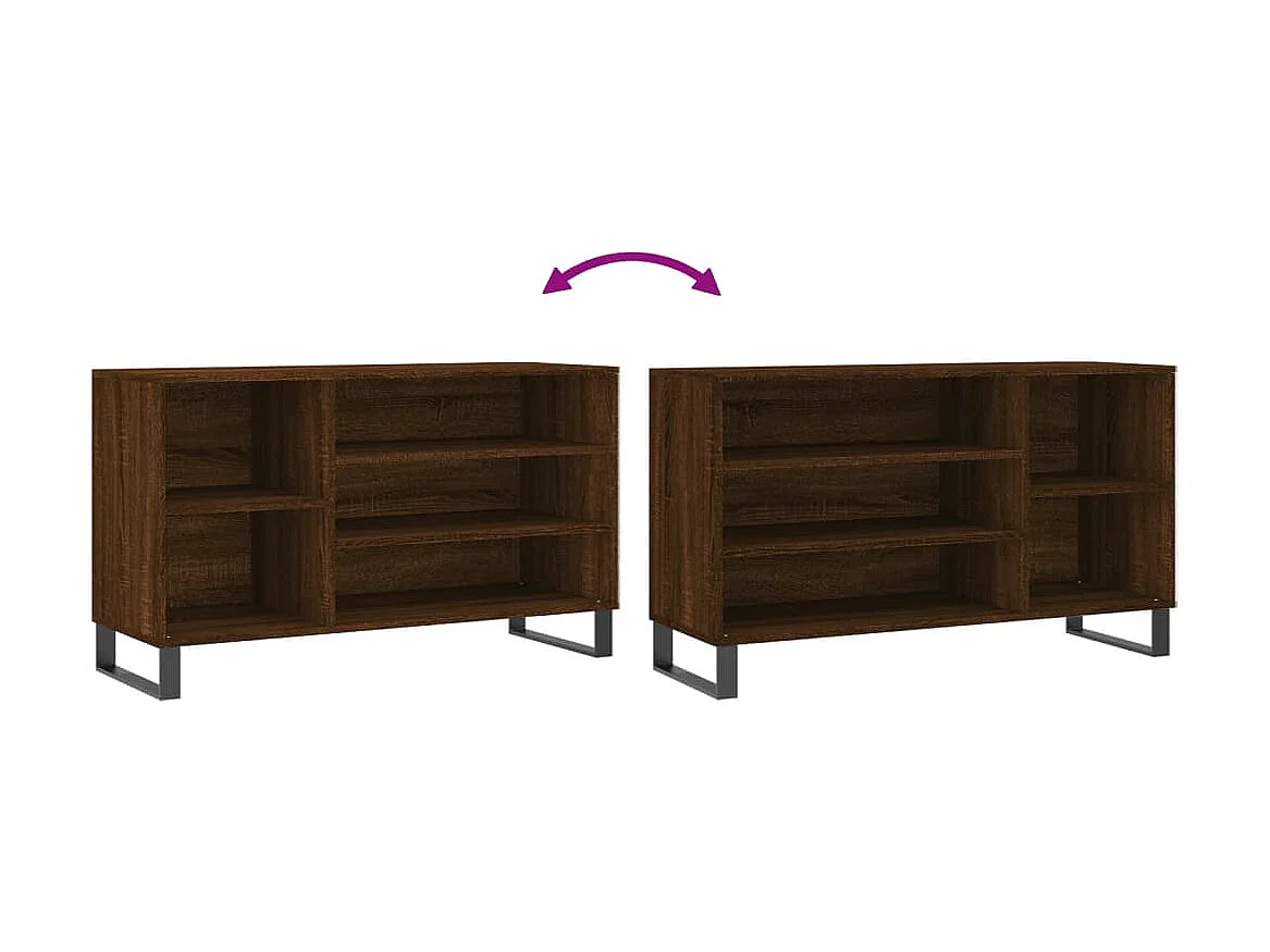 Armoire à chaussures Chêne marron 102x36x60cm Bois d'ingénierie