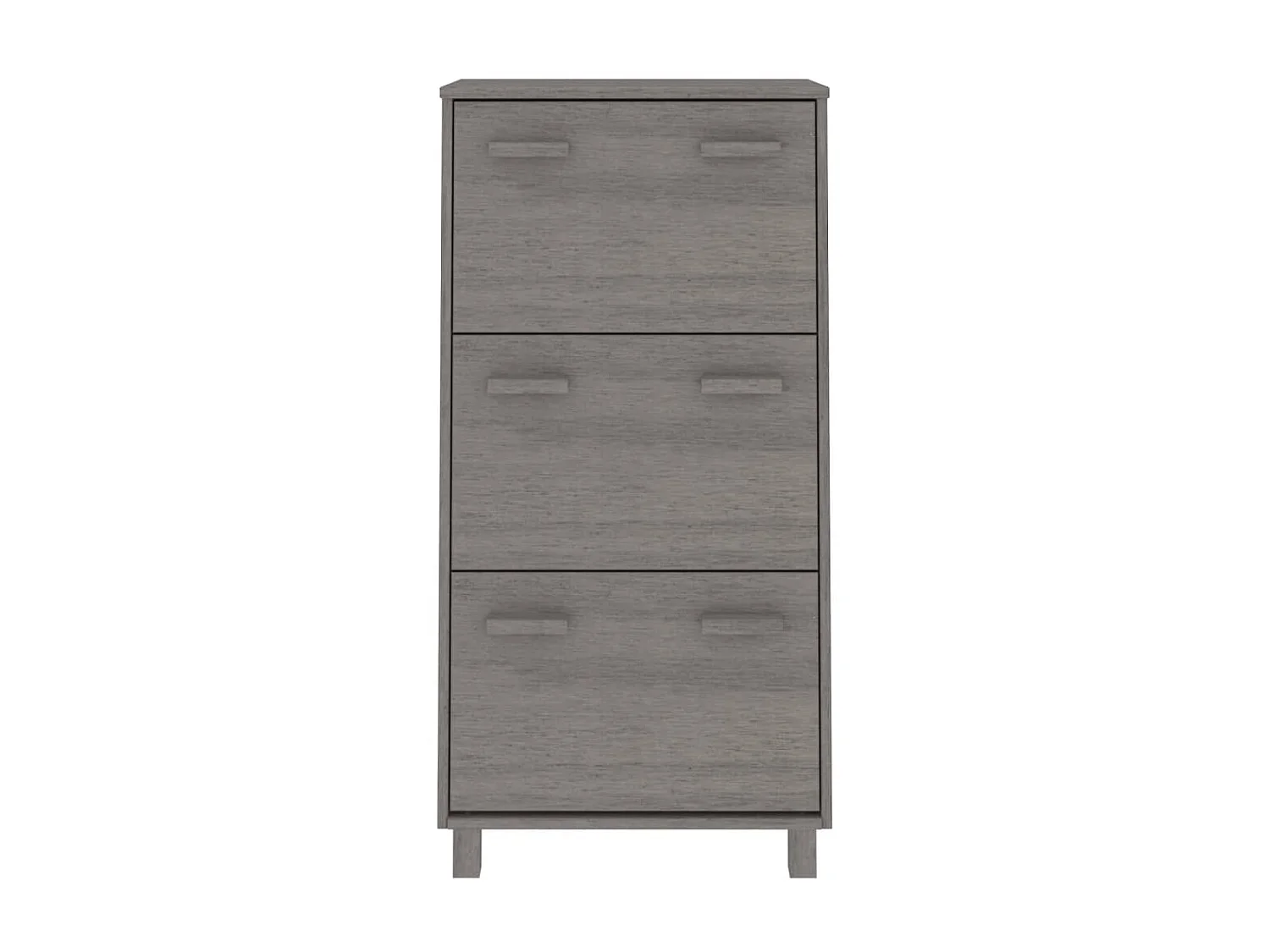 HAMAR Zapatero Gris claro 59,5x35x117 cm Pino macizo