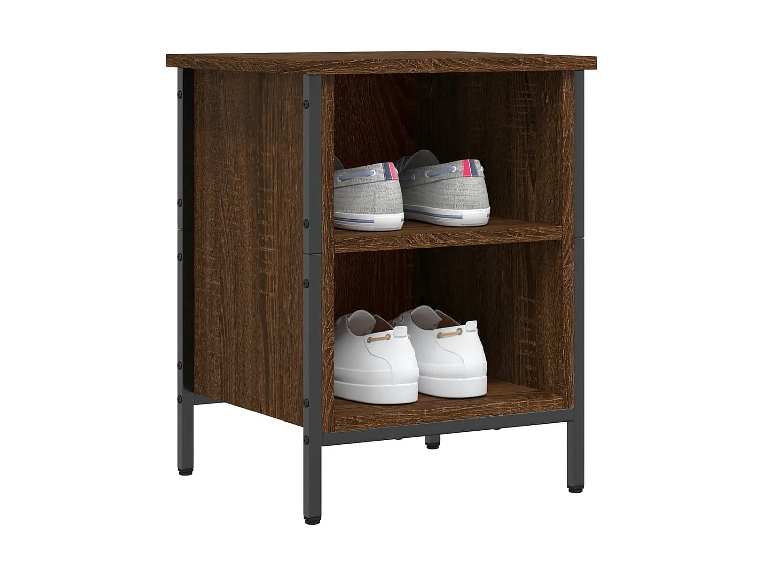 Schuhschrank aus brauner Eiche, 38 x 35 x 50 cm, Holzwerkstoff