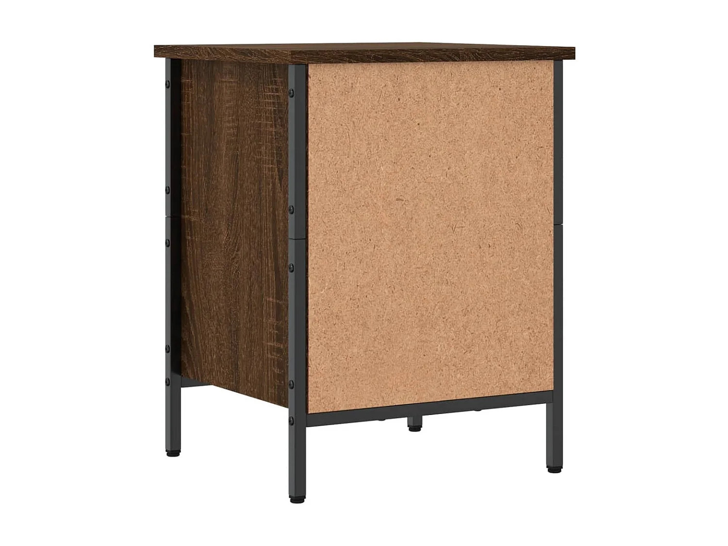 Schuhschrank aus brauner Eiche, 38 x 35 x 50 cm, Holzwerkstoff