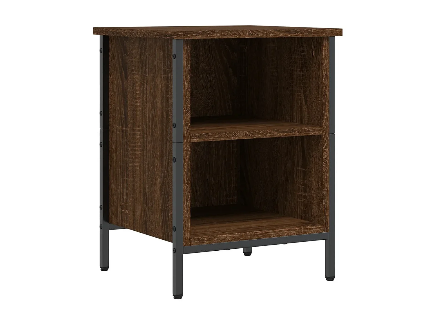 Schuhschrank aus brauner Eiche, 38 x 35 x 50 cm, Holzwerkstoff