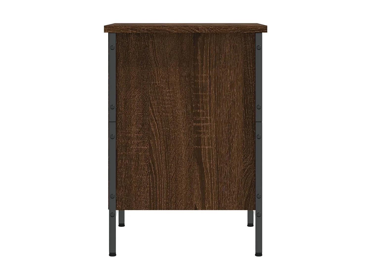 Schuhschrank aus brauner Eiche, 38 x 35 x 50 cm, Holzwerkstoff