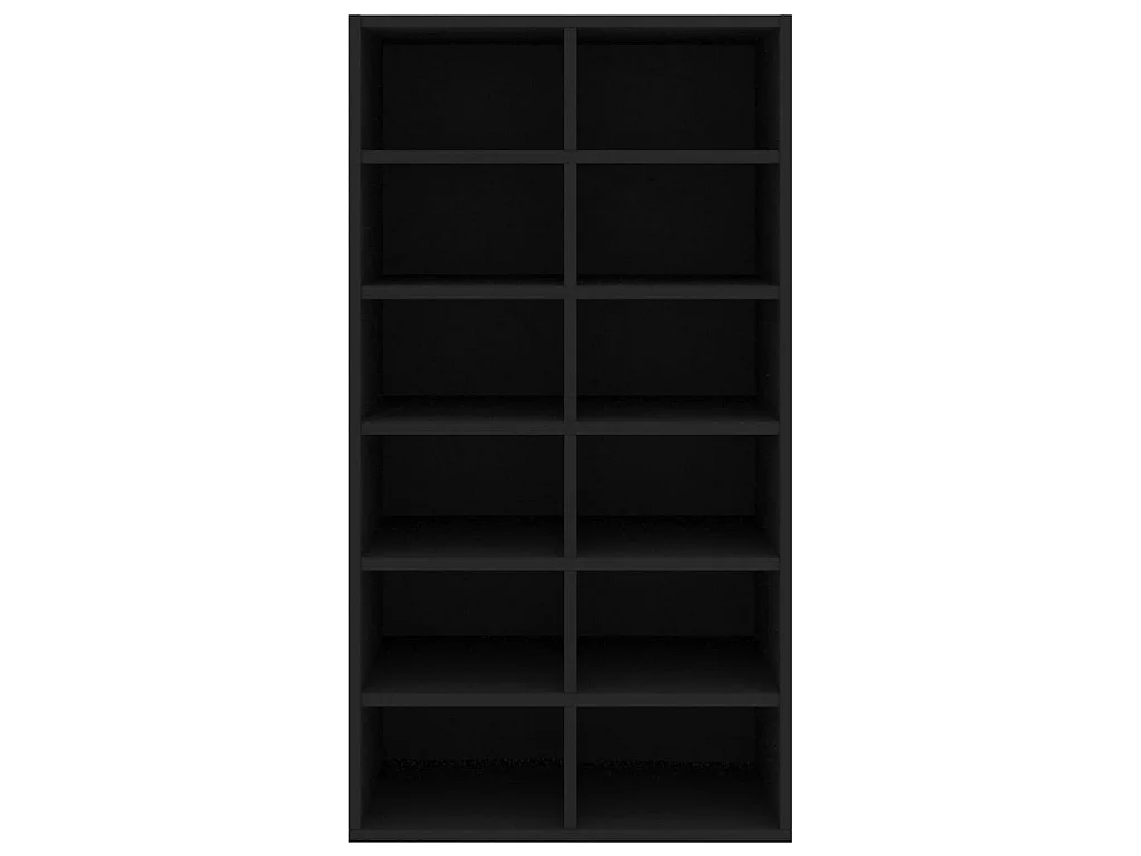 étagère à chaussures Noir 54x34x100,5 cm Bois d'ingénierie